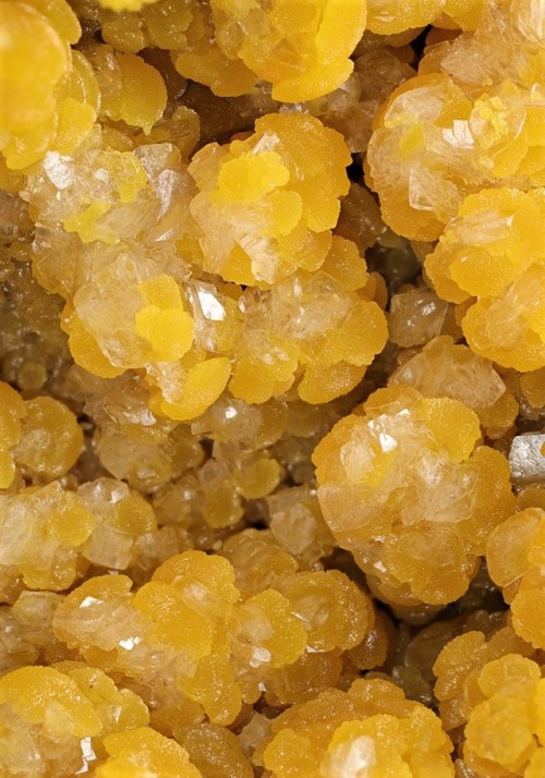 Mimetite and Calcite - San Pedro Corralitos, Chihuahua, Mexico