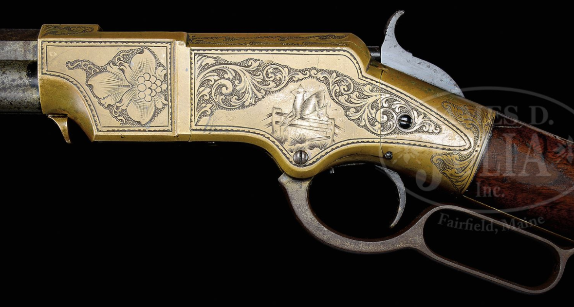 peashooter85: Engraved M1860 Henry lever action rifle presented to Hawaiian King