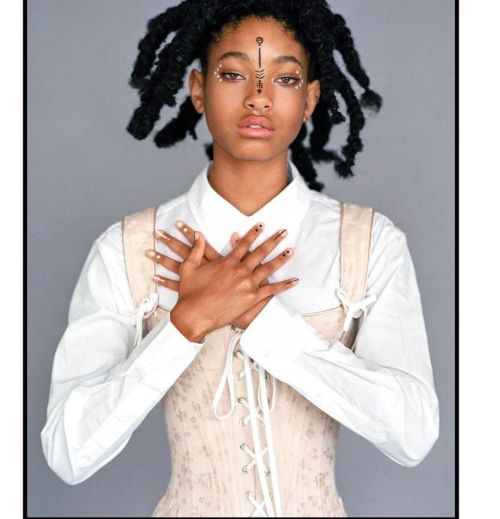 Friday Flashback- @willowsmith wears our 18th Marie Antoinette stays for the pages of @crfashionbook