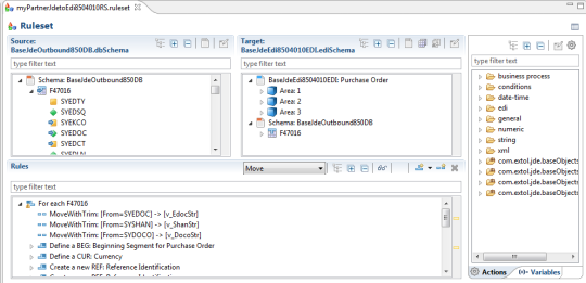 Cleo Clarify outbound EDI ruleset