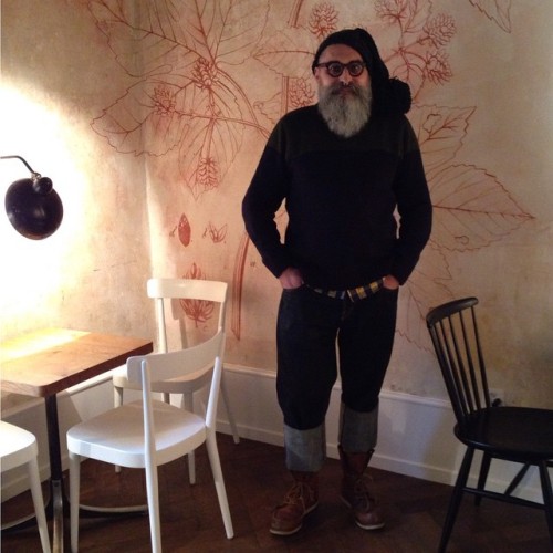 yesterday in &lsquo;SMUK&rsquo; the new café in Basel #geroldbrenner #menfashion #beard #beardmen #b
