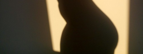 My silhoutte against sunset light