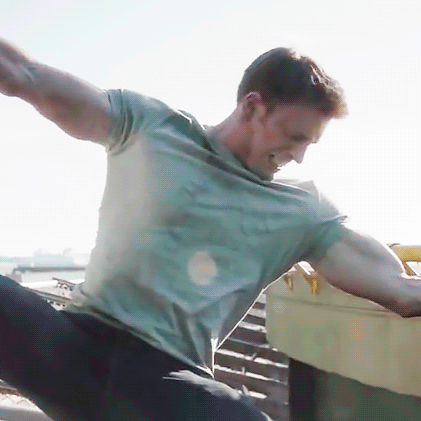 Dailystevegifs:  Steve Rogers And His Favorite Pastime: Catching Helicopters Mid