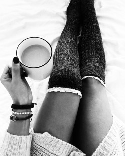 daughterofaphrodite828:  luvtoplaydirty:  ☕️💋💕  Sweater, Socks and Coffee.💜  Im ready for Flip Flops and Coffee though frankly.  ☕☕☕