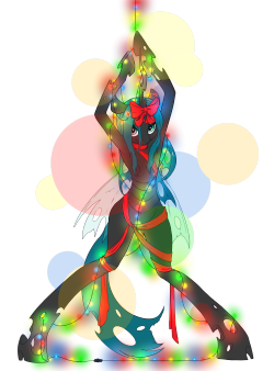 ambris-art:  sketch-modblog:  What’s that? Did someone say… MERRY CHRYSMAS!? Well here’s a present from uncle GraphicLee and uncle aphexangel.We even went ahead and made it with transparency so you can pretend the sultry Chrysalis spent time at