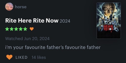 A Few Of My Fave Letterboxd Reviews Of Rite Here Right Now Pt 2.
