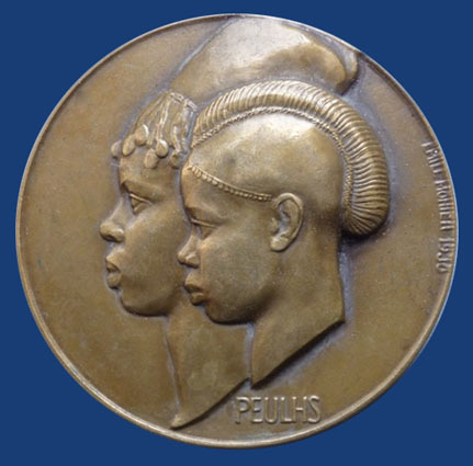 art-and-things-of-beauty:  Emile Monier (1883-1970)  -  Bronze Medals of Africa. diam. ca, 5 cm. 