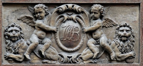 Cartouche with the monogram of Jean-Baptiste Amelot de Bisseuil, from the door panels of the Hôtel A