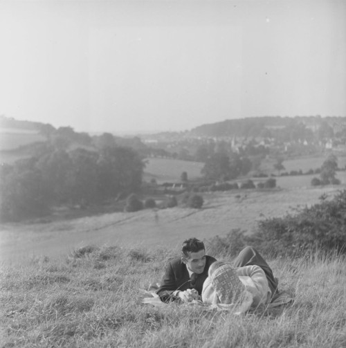 A date out in the fields, 1951.