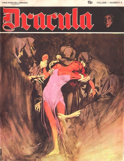 1970s horror comic, DRACULA. Art by Enric Torres-Prat, Eseteban Maroto, Maroto again (?), and Albert