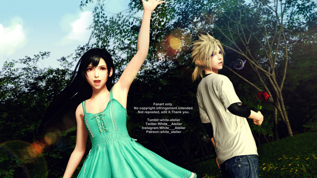 White Atelier 3d Renders From Game Characters Final Fantasy Vii Tifa Under The Rainbow Tifa Is White Atelier 3d Renders From Game Characters Final Fantasy Vii Tifa Under The Rainbow Tifa Is