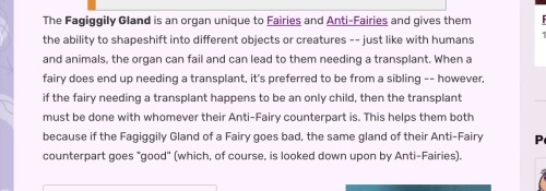 Another Lore Of Fairies(+anti Fairies) Unusual Physiology