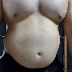 musclefatboy:Someone had requested me to do a pec (moobs) pop so here you go!