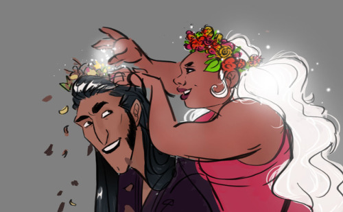 thirdchildart: HADES: Love, maybe matching crowns just aren’t– PERSEPHONE: I am going to