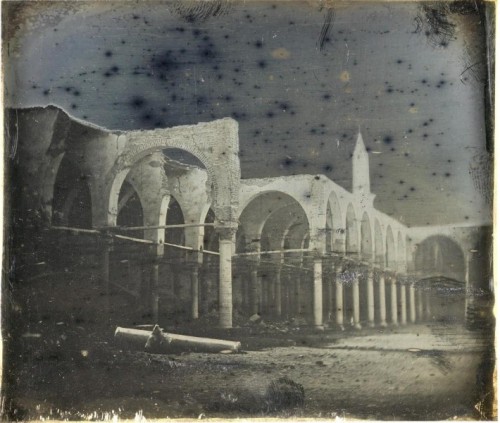 Girault de Prangey, Vieux Kaire. M.[Mosquée] Amr. Nefs. Cour, daguérreotype, 1842-1844