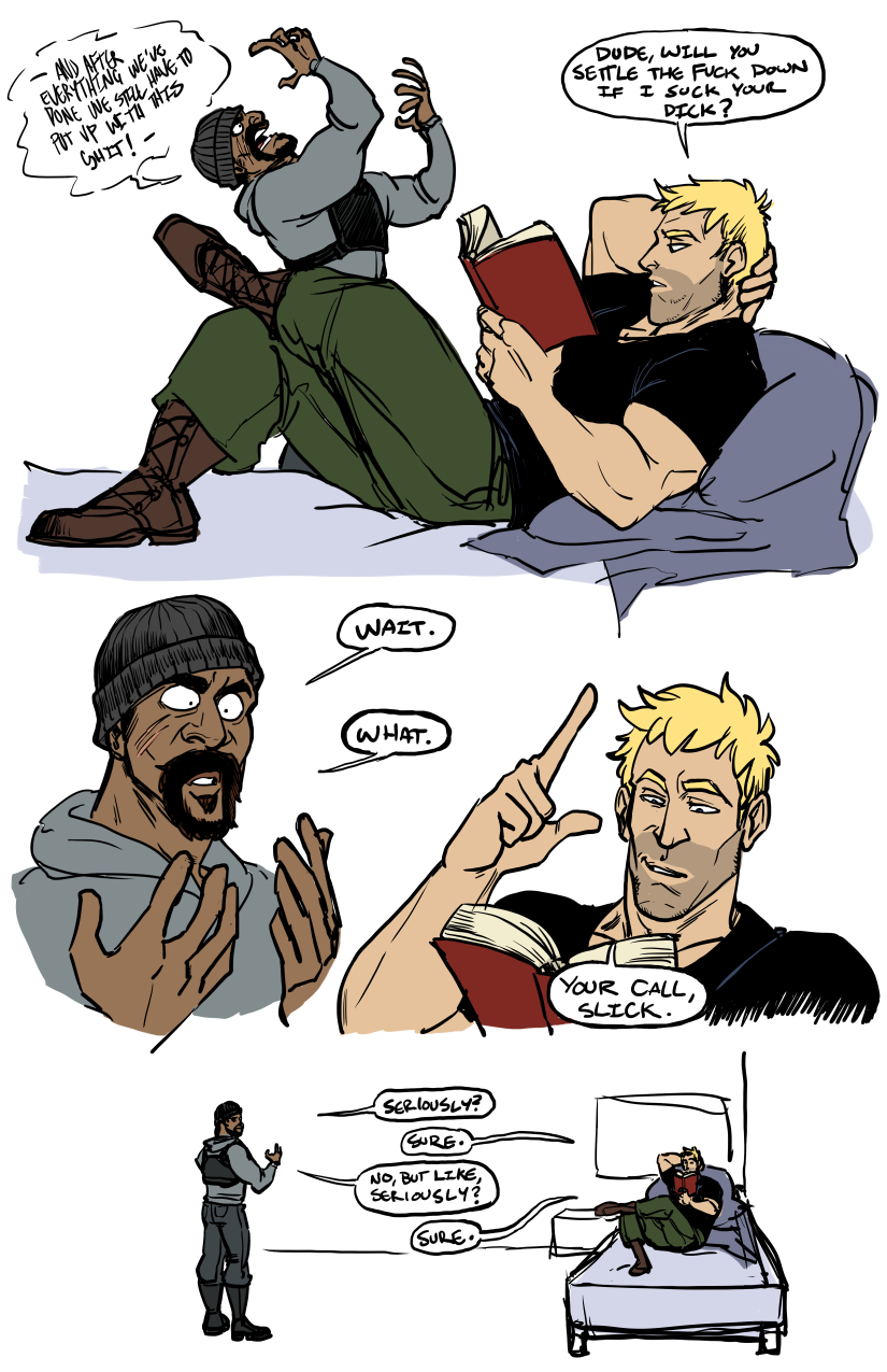 coecretsquid:  If you flirt with him it might briefly confuse him out of being 2edgy4u