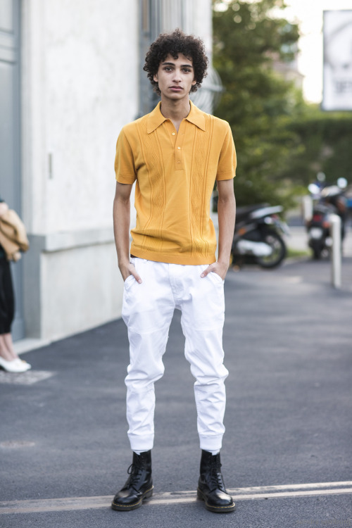 marieahh:  Tre Samuels at Milan Men’s fashion Week SS16 by Sandra Semburg.