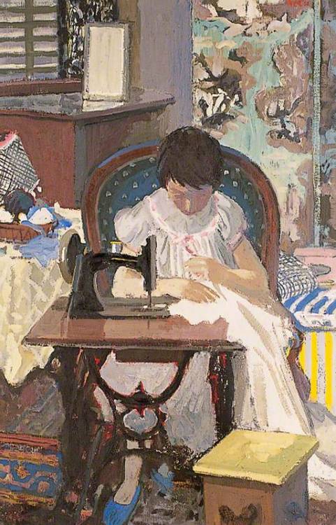 Dressmaking   -  Charles James MacCall British painter 1907-1989