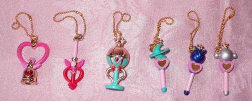 The Sailor Moon die cast keychain sets so far