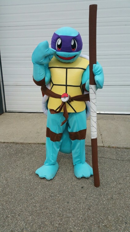 Here’s a couple of photos of my Donatello Teenage Mutant Ninja Squirtle cosplay from Anime Nor