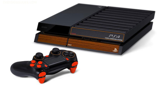 spaceinvadersfilm: albotas: Retro PS4 Mockup This throwback comes complete with a wood-grain finish 