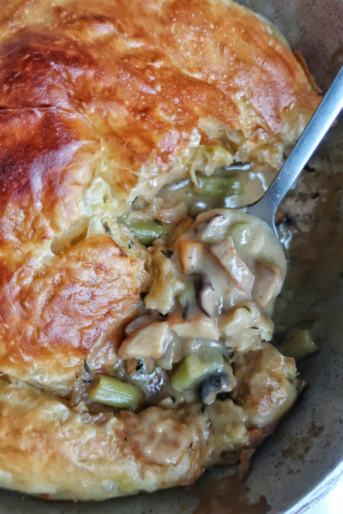 thatjourneycalledlife: Vegan Mushroom Pot Pie Creamy vegan mushroom pot pie topped with a homemade, 