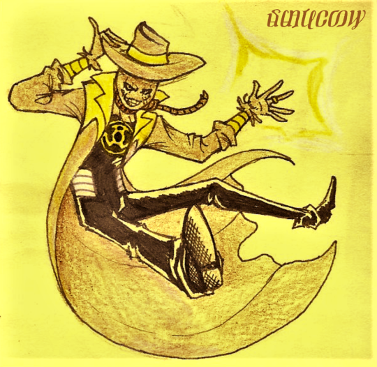 wolfgirlj:   Yellow Lantern Scarecrow done yesterday on my IG Added the ambigram on a whim after I might as well start posting art here. I never really have before this. 