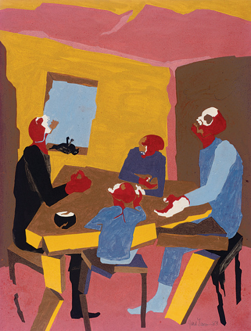 peira:  Jacob Lawrence:  Family ‘Hiroshima Series’ (1983) via Pennsylvania Academy of the Fine Arts 