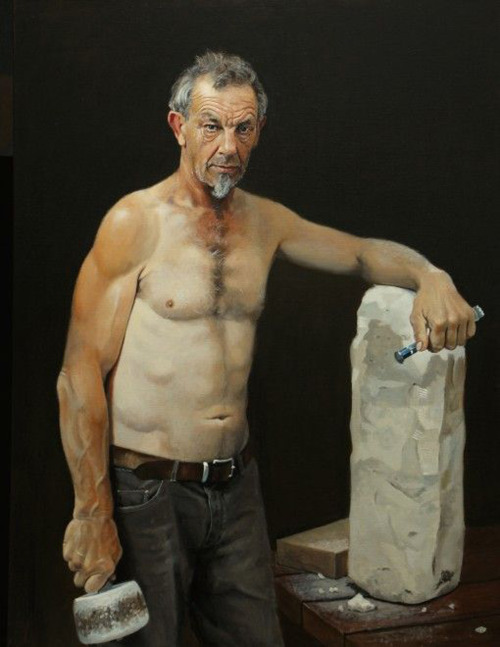 Peter Smeeth: ‘The Stone Sculptor’’ Doug Moran National Portrait Prize, 2014