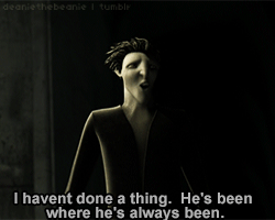 frosty-butt:  shinerazoreyes:  artemisroseshadow:  deaniethebeanie:  New Dream Week:  Day 6 - Dream or Nightmare  (ROTBTD) In which Rapunzel confronts Pitch after waking up back in the tower with no Eugene to be found.   WHOA  YESSSSSSSSS~  Not THAT