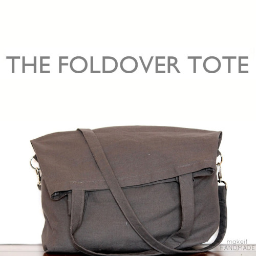 I love this really simple DIY foldover tote from Make It Handmade. Awesome!