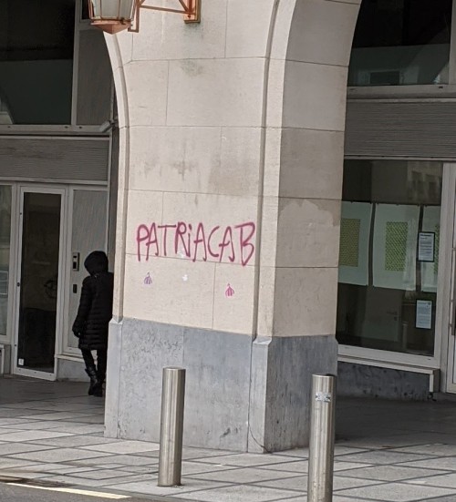&lsquo;PATRIACAB’ a French language pun of “Patriarcat” (Patriarchy) + ACABSeen in Brussels, Belgium