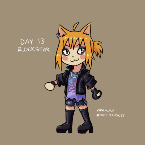 #outfitaugust Day 13 - Rockstar . Punk rock . . Kika-lala 08.13.2018