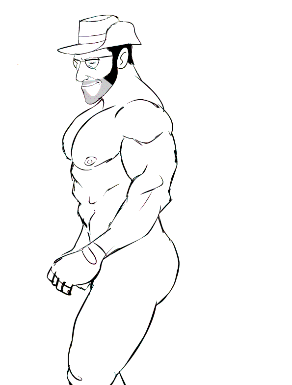 beefysniper:  Beefy giving everyone a look around. Credit to the slab-o-man I traced