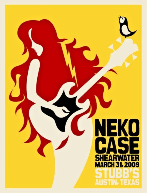 art-et-musique:Neko Case Concert Poster by Jaime Cervantes.