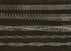 mapsinchoate:   {writing as maps} Harmonic writing by Marey visualising curves, from page 116 of Etienne-Jules Marey, “Du Mouvement dans les Fonctions de la Vie: Leçons faites au Collège de France”, Baillière, Paris, 1878. via Joost Rekveld’s