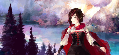 sae-midori:I absolutely love working on Ruby Rose’s nature scene. She just warms my heart and 