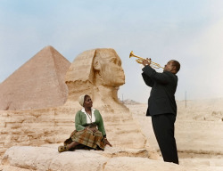 kruled:  Louis Armstrong plays to his wife,