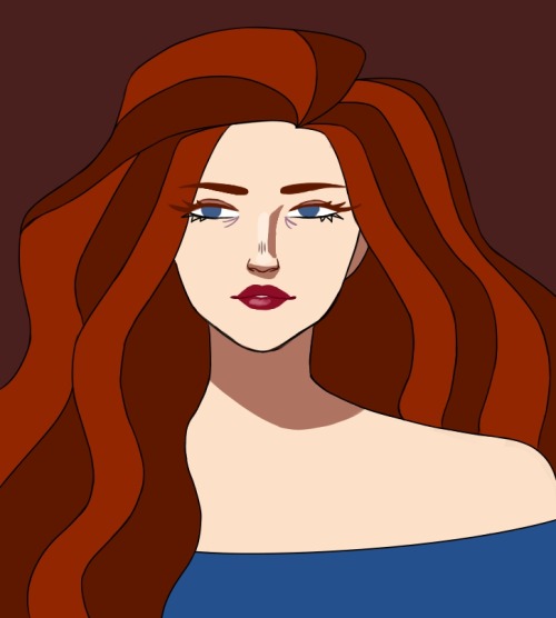 grangoodbrother:experimenting with my art style, here’s a catelyn