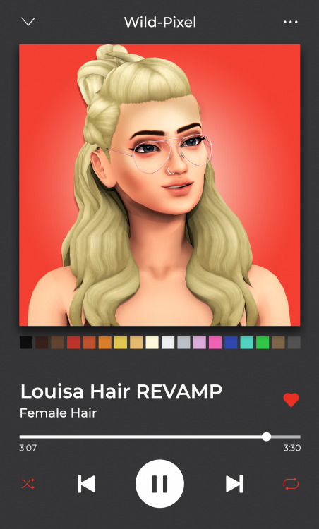 LOUISA HAIR REVAMPHere is another revamp! This one was re meshed completely!!Female Teen to elder 18