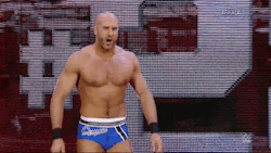 Cesaro looked so hot in his blue trunks!