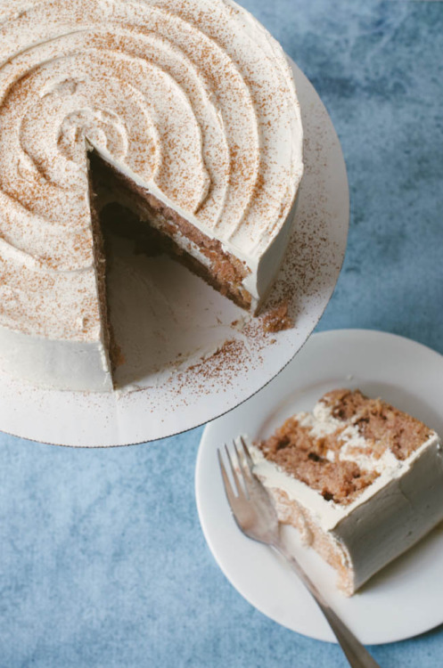 sweetoothgirl: Spiced Apple Cake with Maple Cream Cheese Frosting