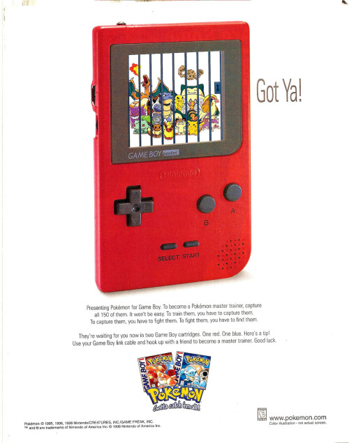 The original advertisement for Pokemon! 