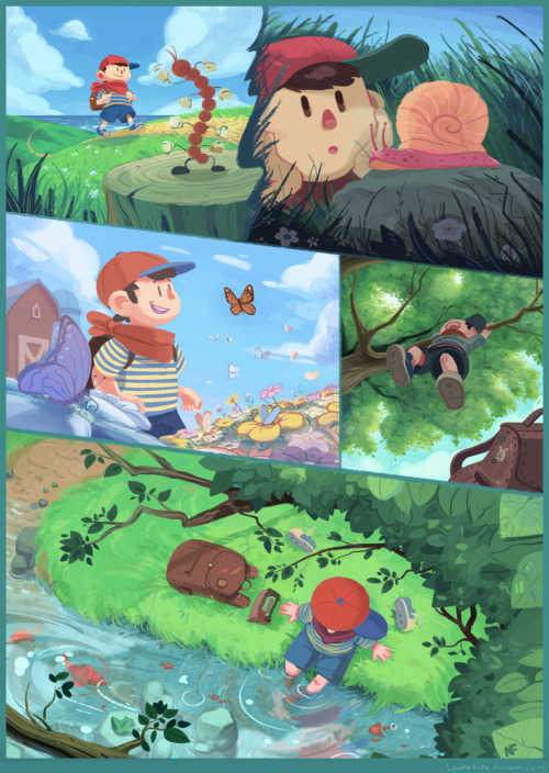 loopy-lupe:  One thing I really love about mother ½ is that it’s about going on an adventure in the purest sense  I wanted to capture that feeling, and I wanted to make sure even if a person has never played either game, they can still relate to that