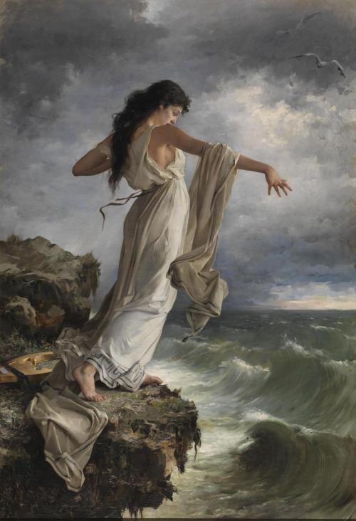 onethousandophelias:Miquel Carbonell Selva - Death of Sappho (1881)@the-roanoke-society