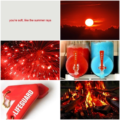 Michael Jones // Summer~~Summer is the blazing sun and the cool water. Its the salty sweat and sweet