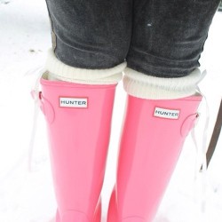 adriftinboston:  I want pink Hunter boots,