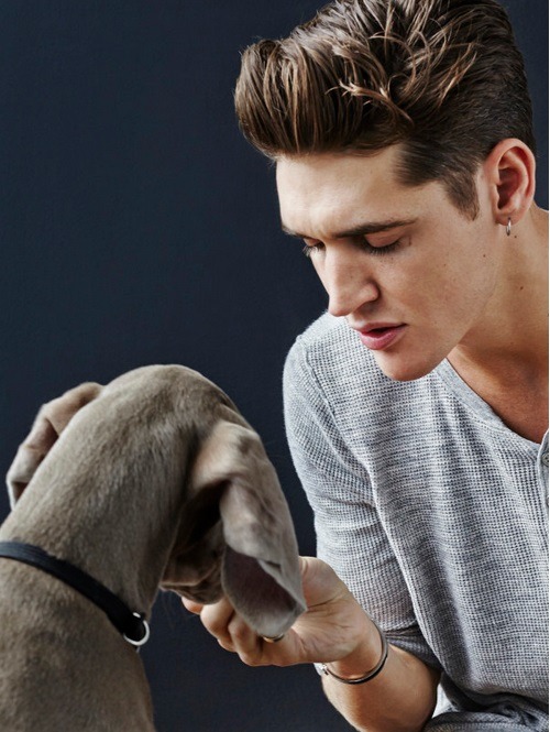 genesis950:  Hot guys & their dogs   Male Models and dogs