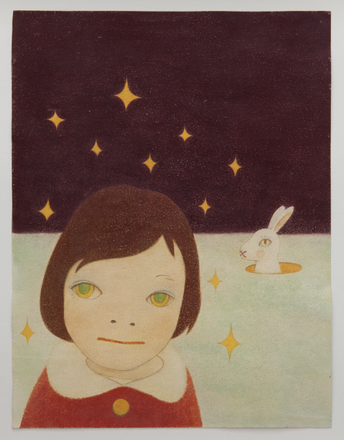 my-kelde:Yoshitomo Nara. Work for “Dream to Dream”, 2001.acrylic + colored pencil o