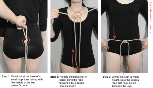 Shibari Tutorial: the Hip Harness♥ Always practice cautious kink! Have your sheers ready in case of 